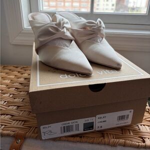 Dolce Vita Kelsy Cream Satin Women's Shoes